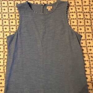 J. Crew Textured Blue Tank Top